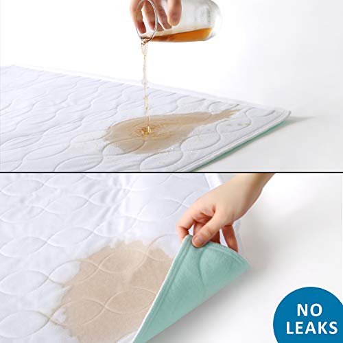 Washable Waterproof Sheets Mattress Protector - 34 x 52 Inches Incontinence Mattress Protector with Tucks Absorbent Bed Pad for Adult and Children