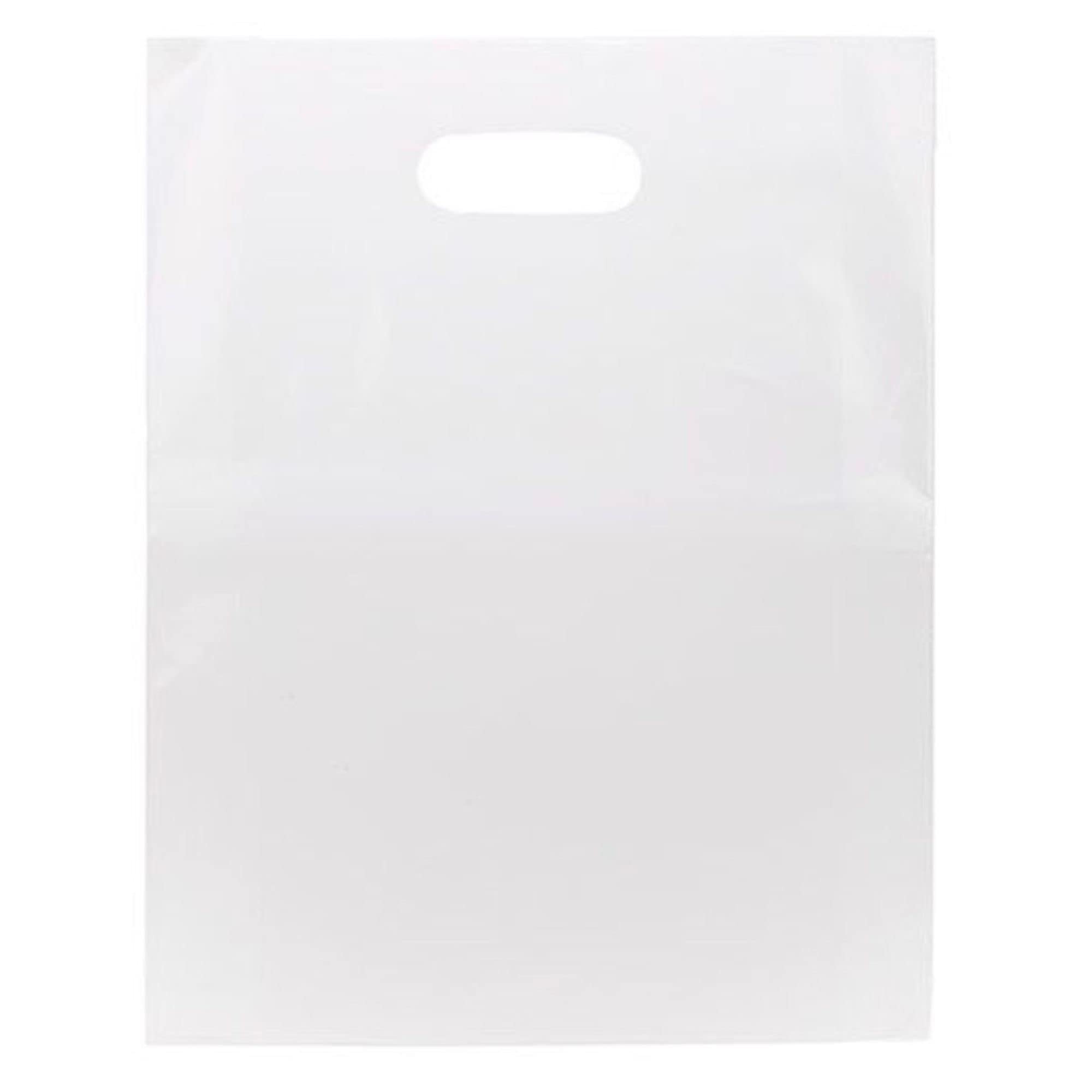 ClearBags 100 Clear Handle Bags 12x15, Extra Thick