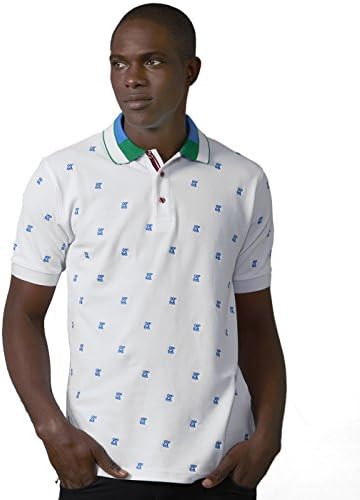 COOGI Koala All Over Embroidered Polo (Large, White)