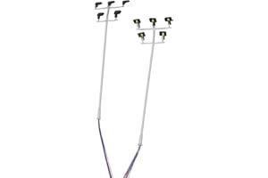 N Scale Model Railway Street Lights 10cm White LED Lamp Posts for Train Layouts Building Scenery 3V AC DC Compatible with Res
