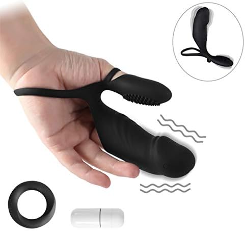 CAREMORE Finger Sleeve Massager, Vibration for Neck Back Shoulder Body, Personal Powerful Wireless Waterproof, USB Rechargeable - Black