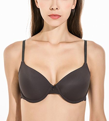 Gnowann Women's Lightly Padded Underwire Lace Back T-Shirt Bra