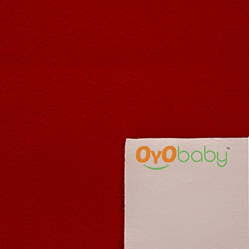 OYO BABY - Waterproof Bed protectors for Kids / Babies / incontinence / Hypoallergenic / Anti-slip / Crib Sheets / Pads / Diaper changing pad cover / liners … (Medium - ( 100cm X 70cm), Red)