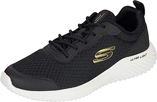 Skechers Men's Bounder Voltis Trainers, Black Gold, 42 EU price in Saudi Arabia | Amazon Saudi 