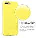 kwmobile TPU Case Compatible with Apple iPhone 7 Plus / 8 Plus - Case Soft Slim Smooth Flexible Protective Phone Cover - Pastel Yellow Matte