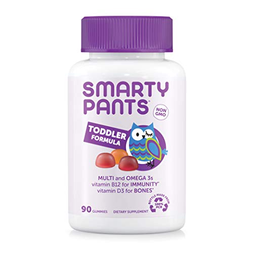  toddler gummy multivitamin omega 3, smartypant 90 unidades 