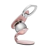 Magnetic Phone Car Mount,Universal 360 Rotation Magnetic Car Cell Phone Stand Holder Ring 2 in 1 Metal Finger Ring Grip Phone Stand Holder For Smartphones iPhone 7 7S 6S Plus Rose Gold (New Style 2.0)
