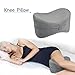 ESSORT Knee Pillow for Side Sleepers, Breathable Memory Foam Wedge Contour Leg Pillows Orthopedic Spacer Cushion for Sciatica Relief, Back Pain, Leg Pain, Pregnancy, Hip and Joint Pain (Grey)