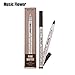 Tiikii Liquid Eyebrow Pen 4 Tips, Waterproof Brow Gel Ink Tattoo Pen with Four Forks Like Microblading for Eyes Makeup (Chestnut)