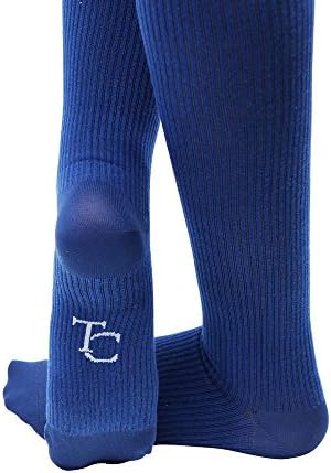 Travel Clever Unisex Compression Socks Best for Flight, Men and Women/Running/Athletic Sports/Cross-Fit, Suits Nurses/Maternity Pregnancy, Small/X-Large, Navy Blue