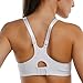 SYROKAN Women's High Impact Workout Running Powerback Support Underwire Sports Bra White 40DD
