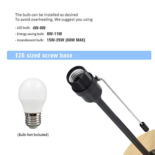 Table Lamp Set of 2, Wood Desk Lamps with Neutral Shade & Soft, Elegant Black Bedside Lamps, Ambient Lamp for Bedroom Nightstand, Coffee Table, Dressers