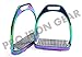 PRO IRON GEAR Rainbow Gloss Fillis Irons Stirrups Horse Riding Stainless Steelthumb 1