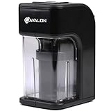 Electronic Pencil Sharpener With Auto Stop Safety Feature & Large Pencil Holder For Home, Office or Classroom, UL Approved - Black - By Office + Style