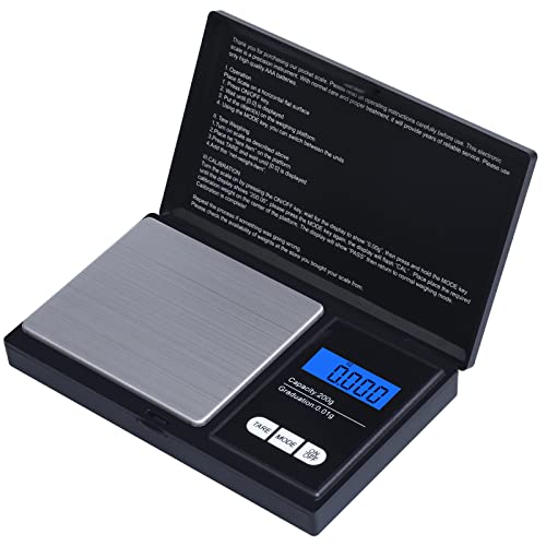 Zacro Pocket Scale Portable Elite Digital Kitchen Scale 200g X 0.01g Multipurpose Mini Scale Jewelry Scale LCD Display Food Scale