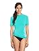 Kanu Surf Women's Breeze UPF 50+ Short Sleeved Active Rashguard & Workout Top, Breeze Lagoon, Medium