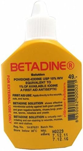 30cc Betadine Povidone-iodine a First Aid Antiseptic Solution.(pack of 5)