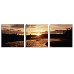 Abstract Bridges Beautiful Sunset Painting Artwork for Home...