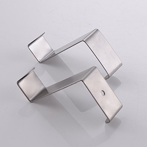 KES Stainless Steel Reversible Over the Door Hook Removable Cubicle Coat Hook 1.5 MM Extra Thick