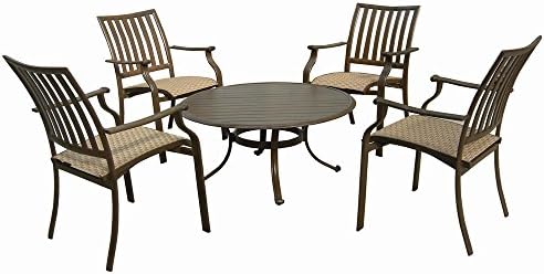 Panama Jack Outdoor Island Breeze 5-Piece Gathering Group Set, Includes 4 Armchairs and 1 Coffee Table