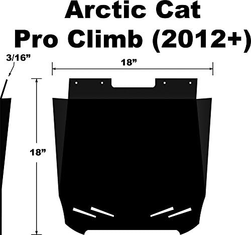 Proven Design SF-012PCPB Snowmobile Mud Flap Arctic Cat Pro Climb 2012-2012 Plain Black Snow Flap