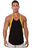 Mens Sport Stringer Tank Top by Pitbull in your choice of color (X-Large, Black/Gold)