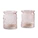Kate Aspen Vintage Glass Tea Light Holder (Set of 4), Pink