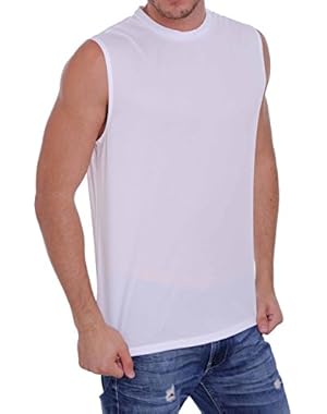 Men's Mesh Dri Fit Light Weight Sleeveless Shirt Workout Gym Made in The USA