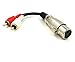 CERRXIAN 6 Inch XLR Y Splitter Patch Cable, 1 XLR Female to 2 RCA Male Adapter Cable 6inch (XLRFM-2RCAM)