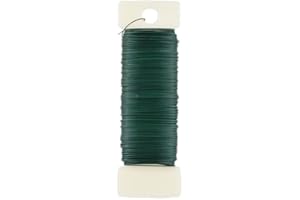 HAHIYO 26Gauge Green Wire - 1Rolls, 38yards (115feet) Flexible Floral Wire for Crafts, Christmas Wreaths, Tree & Flower Arrangement, Wedding DIY