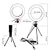 Ring Light [6.3 Inch] with Tripod Stand & Phone Holder,Dimmable 3 Light Modes Selfie Light,Camera Lights for YouTube/Photography/Makeup