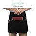 Syntus 3 Pack 3 Pockets 100% Cotton Waitress Waist Apron 15.4-inch Black