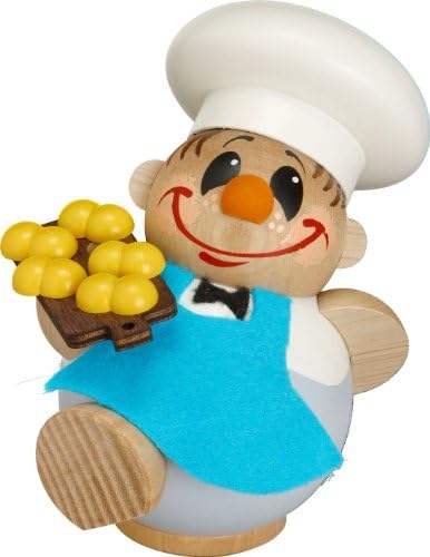 German incense smoker baker, height 12 cm / 5 inch, original Erzgebirge by Seiffener Volkskunst