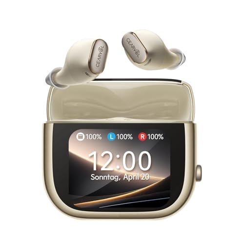 Wave Smart Sound Amplifier with Touchscreen Charging Case, NeuroFlow AI 2.0, Bluetooth Dual Devices Connection, Direct TV AUX-IN Transmitter, Clear Voice Playback