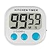 Weicai 2 Pack Digital Kitchen Timer with Premium Magnetic Backing for Cooking, Baking and More (LCD Display, Loud Alarm, Countdown)