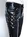 Idopy Men`s Black Slim Fit Soft PU Faux Leather Biker Pants