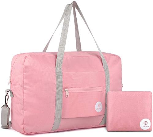 For Spirit Airlines Foldable Travel Duffel Bag Tote Carry on Luggage Sport Duffle Weekender Overnight for Women and Girls (3112 Pink ( with Shoulder Strap)) 1 For Spirit Airlines Foldable Travel Duffel Bag Tote Carry on Luggage Sport Duffle Weekender Overnight for Women and Girls (3112 Pink ( with Shoulder Strap))