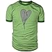 Scott Pilgrim Heart Ringer Shirt Heather Green