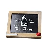 hitonsmusu 1/6 1/12 Doll House Accessories, Miniature School Blackboard with Chalk Eraser Pretend Play Toy, Doll House Decoration Kids Gift