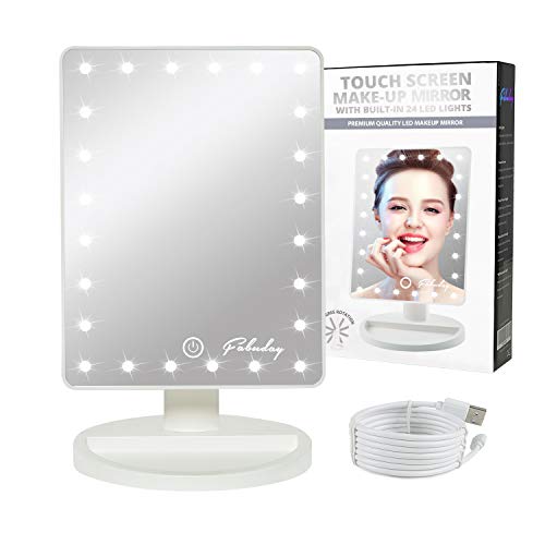 Makeup Mirror with Lights, Lighted Vanity Mirror Light Adjustable, Led Makeup Mirror for Travel, Battery Operated, Color Boxed, White - Thumbnail 6