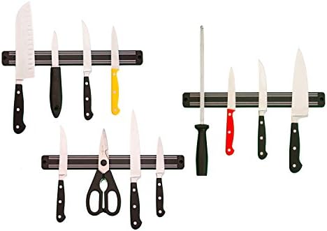 Set of 3 Prime 13-inch Magnetic Kitchen Knife Storage Racks