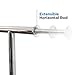 Basics Hardware Elegant Commercial Grade Clothing Garment Rack, Extendable Hanging Rack, Chrome Rolling Rack
