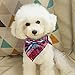 8 Pack Dog Bandanas & Dog Scarf, Triangle Pet Scarf Washable Reversible Plaid Printing Kerchief Neckerchief Handkerchief for Pet Dog Cat