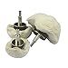 Carving Expert 100% Cotton Dome Polishing Mop Buffing Wheel Polish Pad Polishers Drills (100MM + 75MM + 55MM)