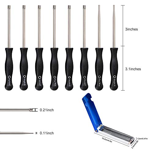 PERFETSELL 8 Stück Vergaser Schraubendreher Set Tuneup Vergaser Schlüssel Einstellwerkzeug Schraubenzieher Carbon Schmutzstrahlentferner für gewöhnliche 2 Zyklus Motoren Husqvarna Echo Toro – Bild 3