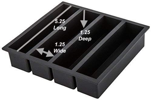 4 Cavity Oversized Black Silicone Pen Blank Resin Casting Mold