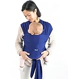 Mo+m Baby Wrap (Royal Blue) – Ultra Soft Infant Sling Child Carrier Keeps Your Baby Comfortable & Safe – 4 Different Carries – Cotton/Spandex Stretchy Wrap