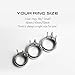 REDQIN Metal Steel Chasti-ty Devices Male Briefs Anti-Off with 3 Rings (Silver)