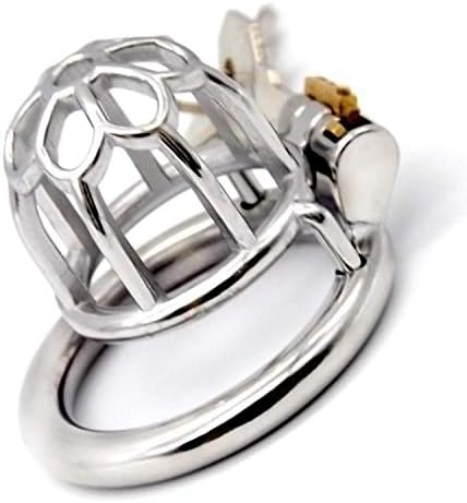 Bondage Masters Surgical Grade Stainless Steel Male Chastity Device, Ultra Short with 50 mm Ring, Silver - Image 3