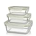 Komax Oven Safe Glass Food Containers – Microwave & Freezer safe - Airtight Storage with Snap Locking Lids - 6 Piece Set - BPA-FREE